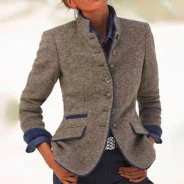 Valeria™ | Elegant Cardigan with High Collar