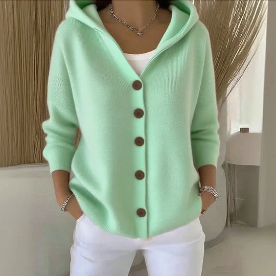 Claire | Hooded Cardigan with Buttons
