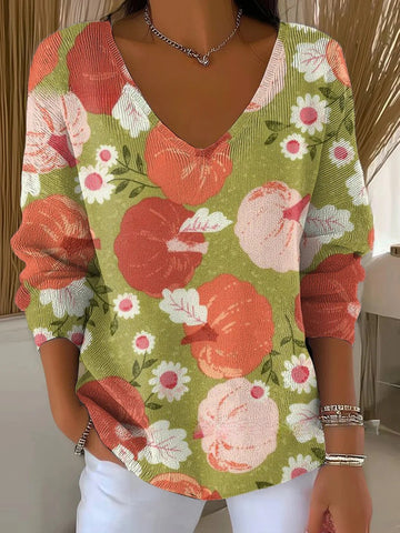 CHLOE | Knitted Sweater with V-Neck