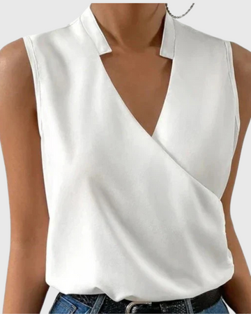 Tessa | Classic Sleeveless Solid Blouse