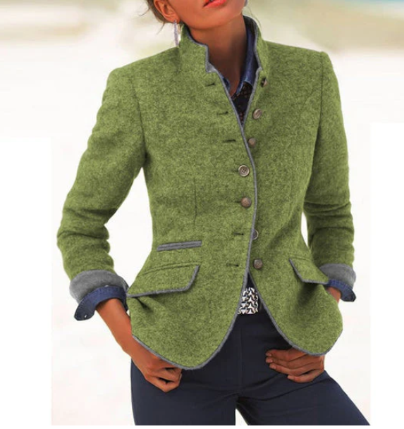Valeria™ | Elegant Cardigan with High Collar