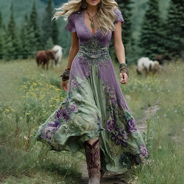 Caitríona - Elegant Floral Dress