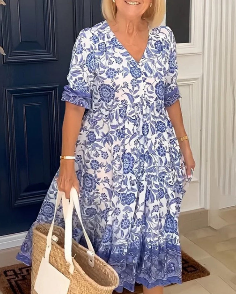 Aiza – Floral Print Midi Dress