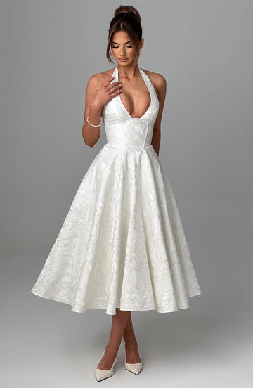 Adoria | Elegant Dress with American Neckline