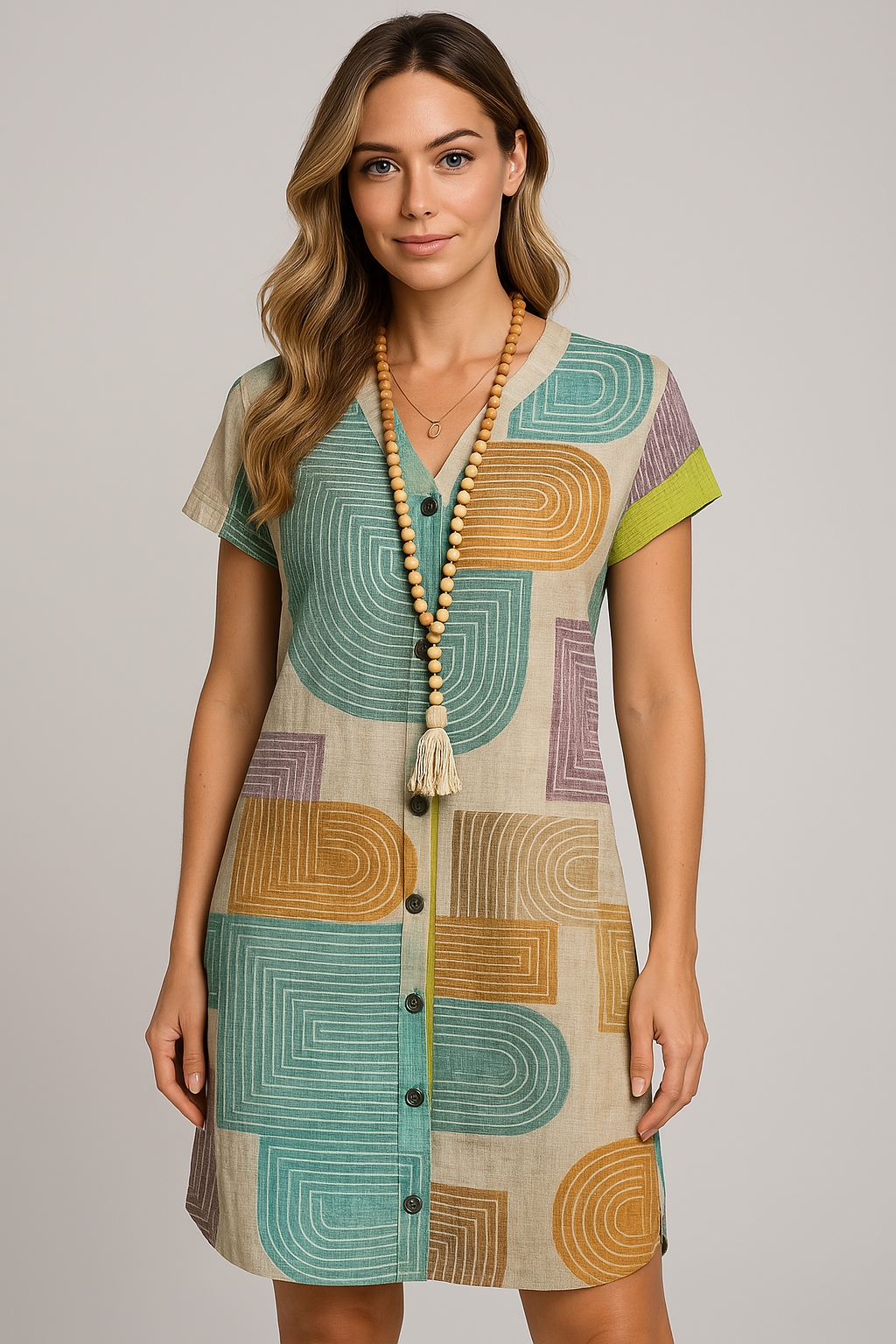 Lucille™ | Elegant Geometric Dress