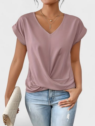 Maia – Twist Front V-Neck Top