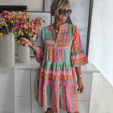 Ayla – Bohemian Tiered Tunic Dress