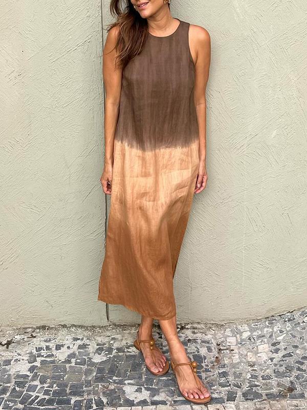 Megan – Sleeveless Ombre Midi Dress